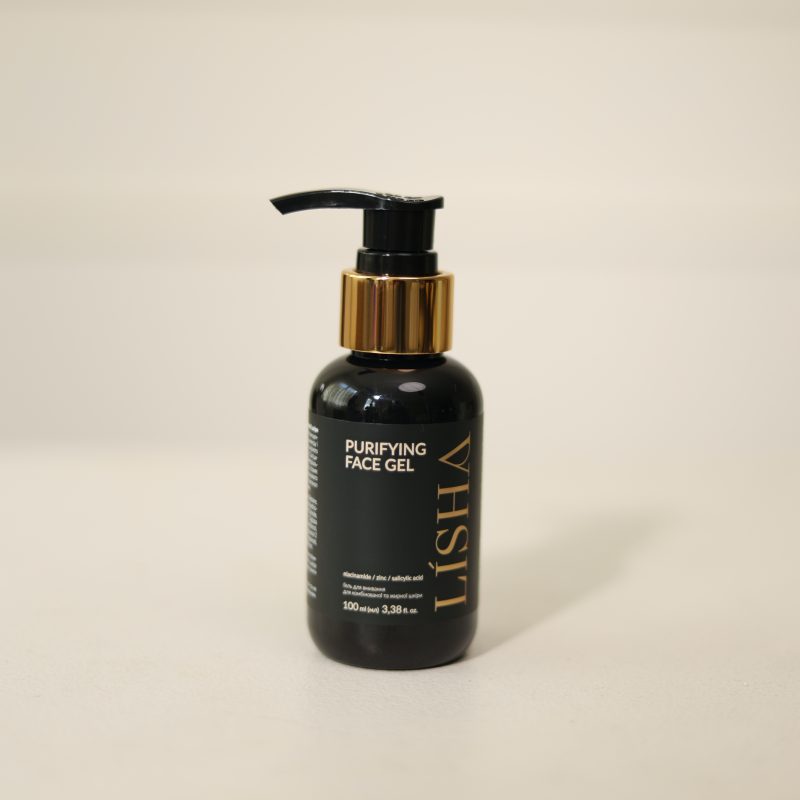 Гель для вмивання очищувальний для комбінованої та жирної шкіри PURIFYING FACE GEL, 150 мл — Lisha